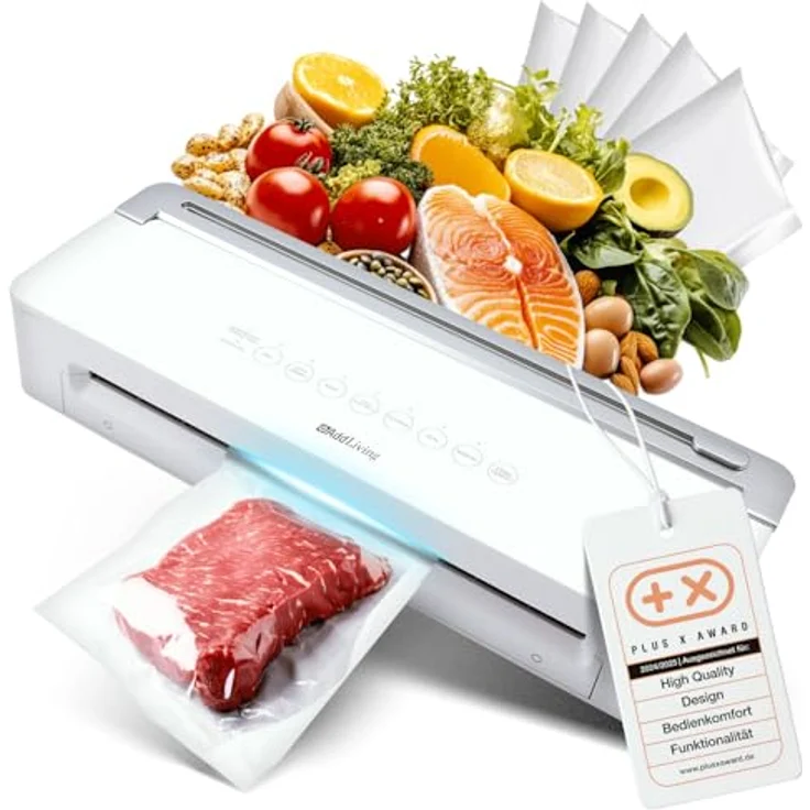 AddLiving Vakuumierer | Vakuumiergerät mit Touch Panel und Soft-Funktion für Obst und Gemüse | Inkl. 5 Vakuumbeutel (20 x 30 cm) | Für zuverlässiges Konservieren von Lebensmitteln – Bild 1