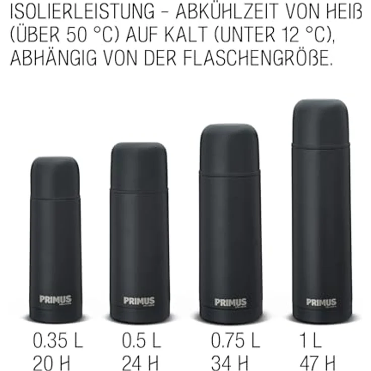 Primus Classic Light Thermosflasche 1000ml, Edelstahl, spülmaschinenfest, doppelwandige Vakuumisolierung, isolierter Becher, hält Getränke bis zu 20 Stunden heiß – Bild 5