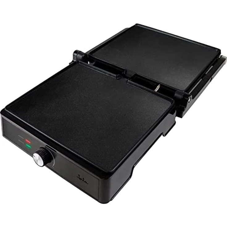 Jata JEGR1913 Elektrischer Doppel-Grill-Grill mit 2 Grillplatten, 29 x 24 cm, Öffnung 180°, kippbare obere Platte, Temperaturregelung, Auffangschale – Bild 4