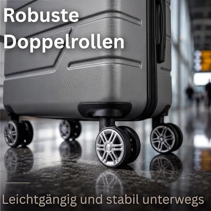 Nowi Bergamo 4 Rollen Trolley 75 cm, Grau (96 l, XL) – Bild 4