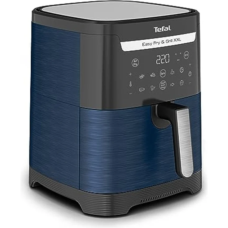 Tefal EY8014 Easy Fry & Grill XXL Heißluftfritteuse | 6,5 L Fassungsvermögen | 2-in-1 Technologie | zeitsparend | 8 automatische Garprogramme | Grill-Technologie | Wanted Blue – Bild 2