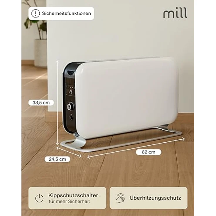 MILL CONVECTION CO2200LEDMAX varmeapparat Radiator Indendørs 2200 W Hvid,  – Bild 5