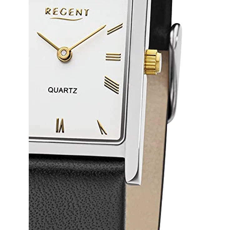 Regent Damenarmbanduhr F-1301 Leder schwarz – Bild 2