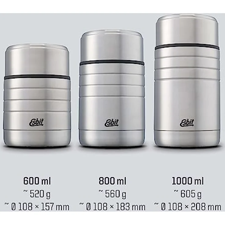 Esbit Majoris Thermobehälter, 600 ml aus Edelstahl, auslaufsicher, für warme und kalte Speisen, modernes Design – Bild 5