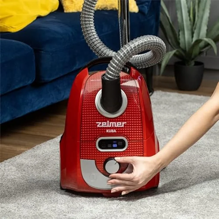 Zelmer ZVC335, Staubsauger mit Beutelv, Rot, HEPA12-Filter, Teleskoprohr, 650-W-Motor – Bild 2