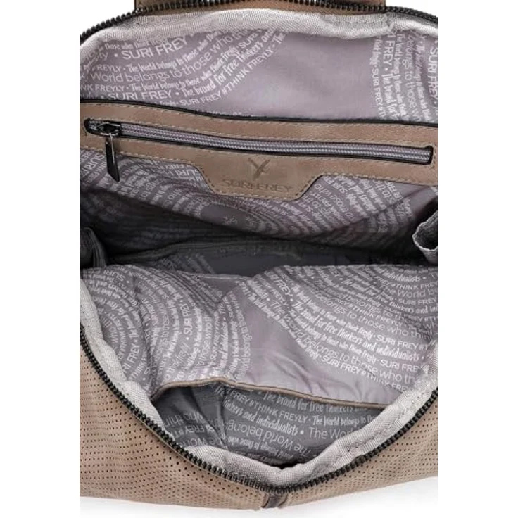 SURI FREY Cityrucksack SFY Romy, veganer Rucksack mit Quaste und Reißverschluss, 25 x 27 x 14 cm, Uni-Design – Bild 7