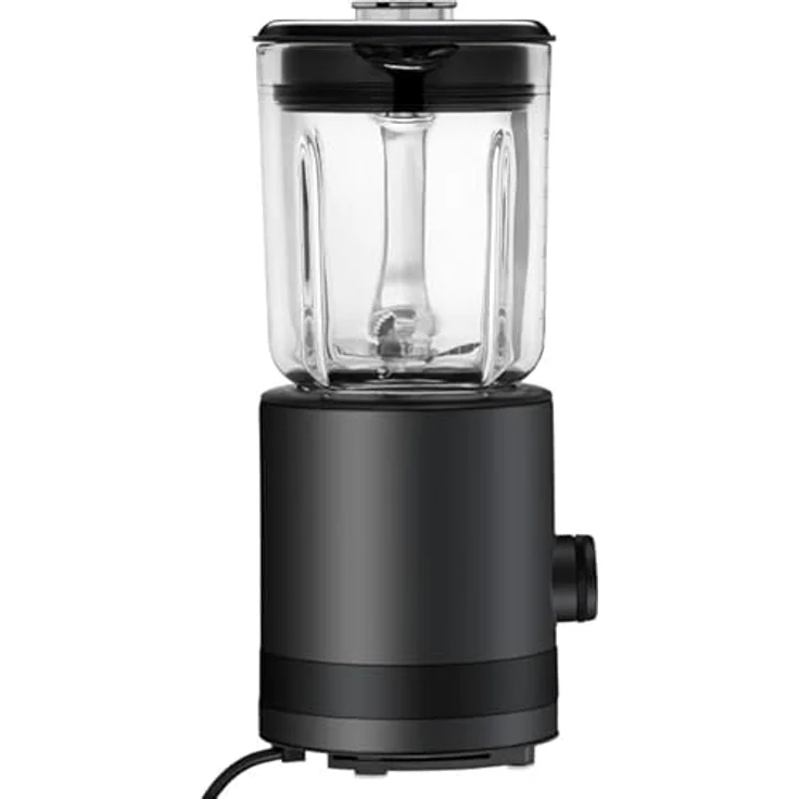 WMF Küchenminis Standmixer 0,8l, Smoothie Maker 400 Watt, Blender aus Cromargan Edelstahl, Standmixer klein mit Glaskrug, 5 Geschwindigkeiten, Pulse-Funktion, für 1-2 Portionen, schwarz – Bild 2