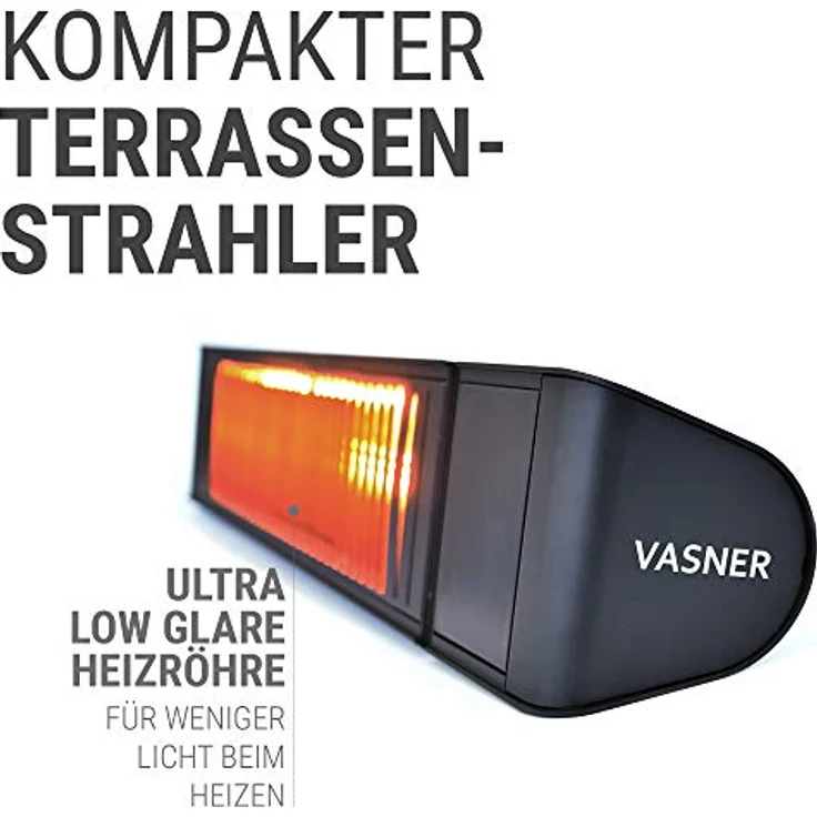 Vasner Heizstrahler Teras X20, 2000 W, Heizstufen, inkl. Fernbedienung und Halterung, Heizstrahler – Bild 2