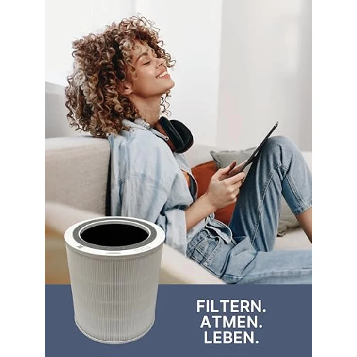 Comedes Ersatzfilter für Levoit Core 400S, Kombifilter mit HEPA und Aktivkohle, passend für Core 400S-RF, 23,5 cm Durchmesser, 25,2 cm Höhe – Bild 2