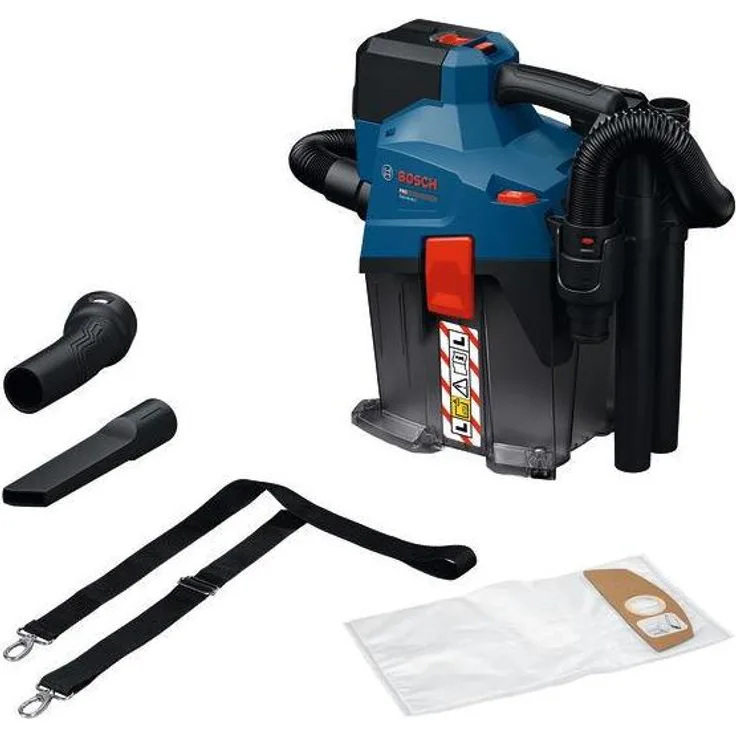 Bosch Professional Akku-Staubsauger GAS18V-6LS, tragbarer 18V Nass- und Trockensauger mit halbautomatischer Filterreinigung