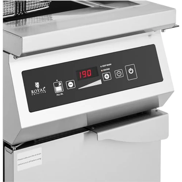 Royal Catering Induktionsfritteuse 30L Gastro 380V Timer LED, 10000 W, Silbern – Bild 3