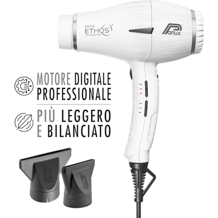 Parlux Ethos weiß, Professioneller Haartrockner mit digitalem Motor und 2300 Watt – Bild 2