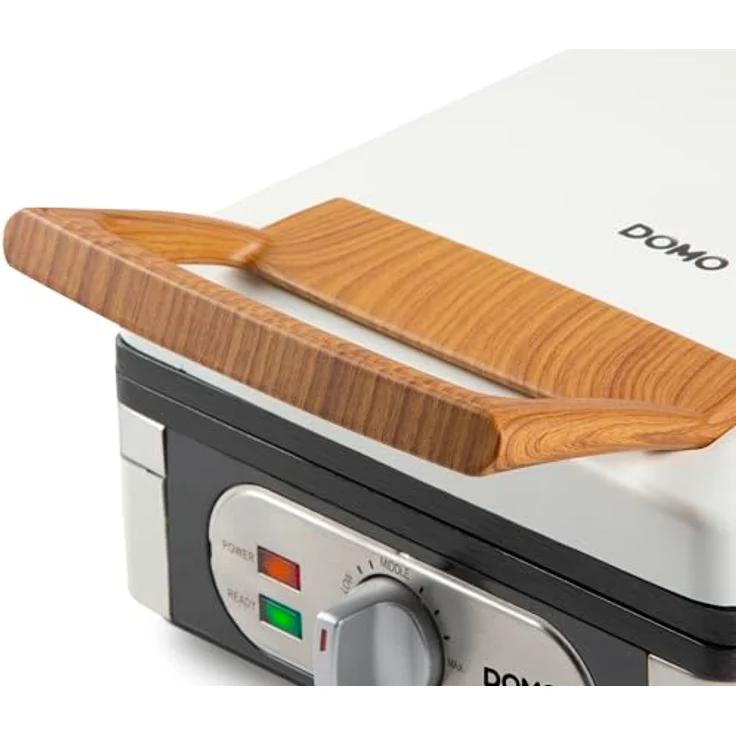 DOMO WAFFELEISEN DO9274W – Waffeleisen in Powder White mit PFAS-freier Antihaftbeschichtung und temperaturregulierbarem Thermostat – Bild 5