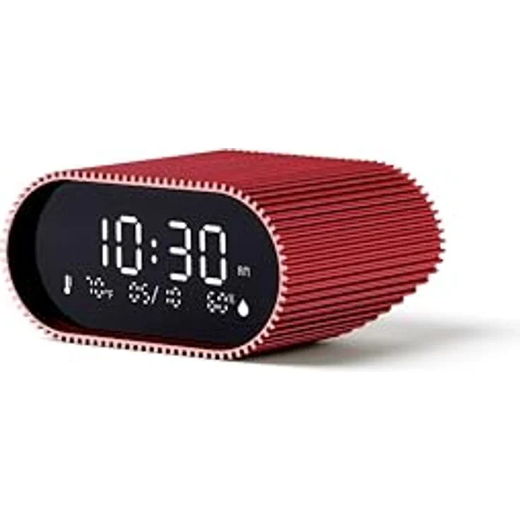 Lexon Ray Clock, LCD-Wecker aus Aluminium und ABS mit Temperatur- und Luftfeuchtigkeitsanzeige, Infrarot-Bewegungssensor, personalisierbaren Klängen, schwarz – Bild 9