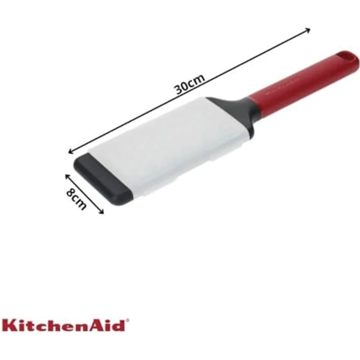 KitchenAid KHA320OHEREG Klassische Reibe, mittelgroß, ultrascharfe Edelstahlfläche, Empire Red – Bild 4
