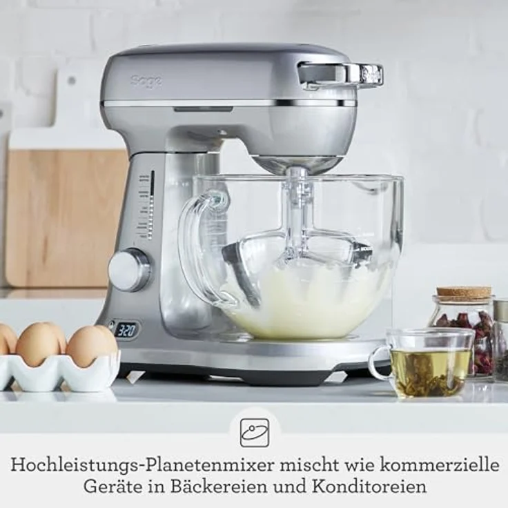 SAGE SEM825 the Bakery Boss Küchenmaschine mit 12 Geschwindigkeitsstufen, 1200 Watt – Bild 2