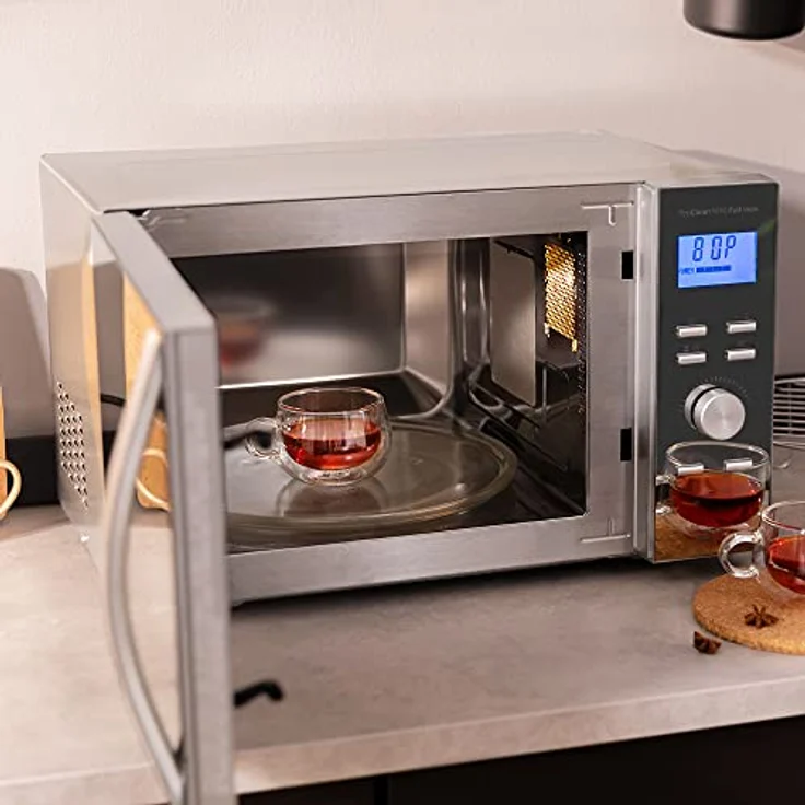 Cecotec Mikrowelle mit Grill, ProClean, 30 Liter Garraum, Standgerät, Edelstahl, 3D-Wave-Technologie, silber – Bild 5
