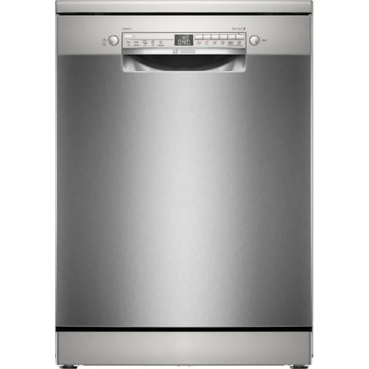 Bosch Serie 2 SMS2HVI02E, Freistehender Geschirrspüler, 60 cm, 14 Maßgedecke, Grau, Edelstahl, Intensivprogramm 70°