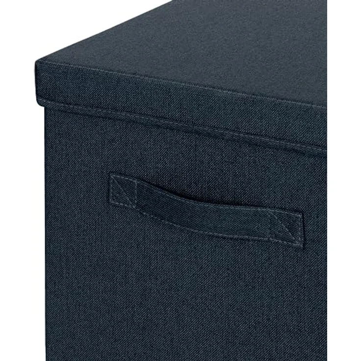 Leitz Aufbewahrungsbox aus Stoff mit Deckel, 2er-Set Würfelaufbewahrungsboxen, faltbare Aufbewahrungsbox aus Stoff, faltbar & umweltfreundlich, samtgrau, groß, 61450089 – Bild 4