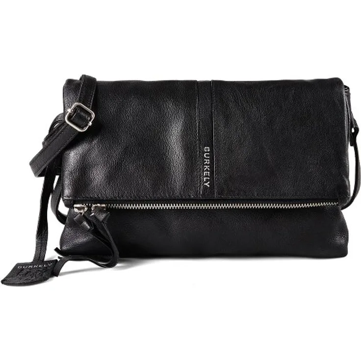 Burkely Nalan Umhängetasche, 27 cm, aus 100% Leder, schwarz