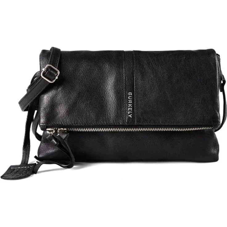 Burkely Nalan Umhängetasche, 27 cm, aus 100% Leder, schwarz