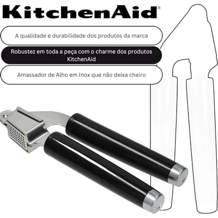 KitchenAid KCG132OHOBE Knoblauchpresse, Stainless Steel, ideal zum Zerkleinern von Knoblauch und Schalotten – Bild 4