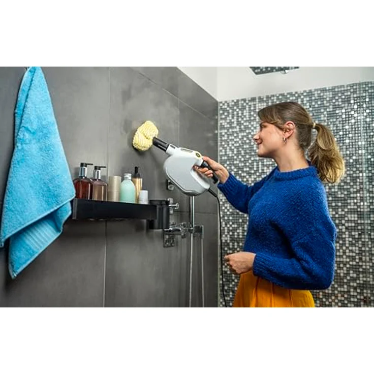 Kärcher Dampfreiniger SC 1 Multi, Aufheizzeit: 30 s, Heizleistung: 1.300 W, Flächenleistung: 30m², Tank: 200 ml, porentiefe Reinigung, Weiss – Bild 3