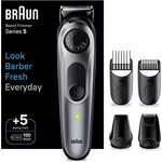 Braun Barttrimmer Series 5 BT5440, Haarschneider für Männer mit Styling-Werkzeugen, 100 Minuten Akkulaufzeit