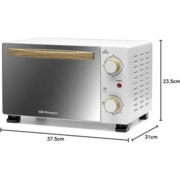 Orbegozo HO 990, Elektrobackofen mit 10 Litern Volumen und 800 W Leistung, Weiß – Bild 6