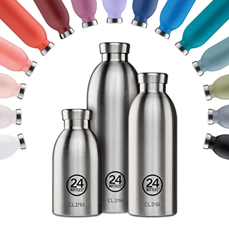 24Bottles Clima Flasche - 330ml/500ml/850ml Thermosflasche mit 100% Versiegeltem Deckel (12 Stunden Heiße Getränke 24 Stunden Kalt), ökologische Edelstahlflaschen – Bild 1