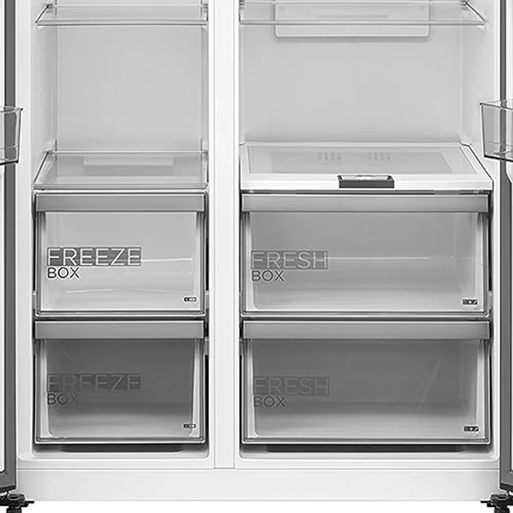 Midea MDRS791MIC46 Side by Side/Kühlschrank/Total NoFrost/Farbe Inox/Kompressor Inverter Quattro/LED-Display/Gefrierteil separat steuerbar/LED Beleuchtung – Bild 5