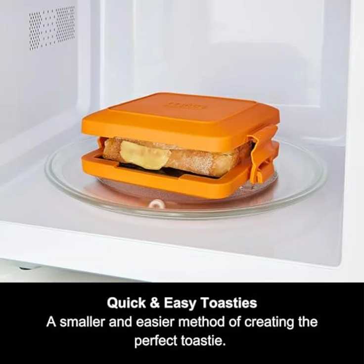 Morphy Richards 511644 MICO Sandwichtoaster Kochgeschirr für die Mikrowelle, Silikon und beschichtetes Metall, Orange – Bild 4
