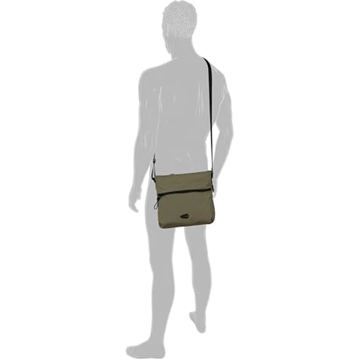 camel active Terra Umhängetasche, 28 cm, grünes Polyester mit Reißverschlussfach und Organizer – Bild 3