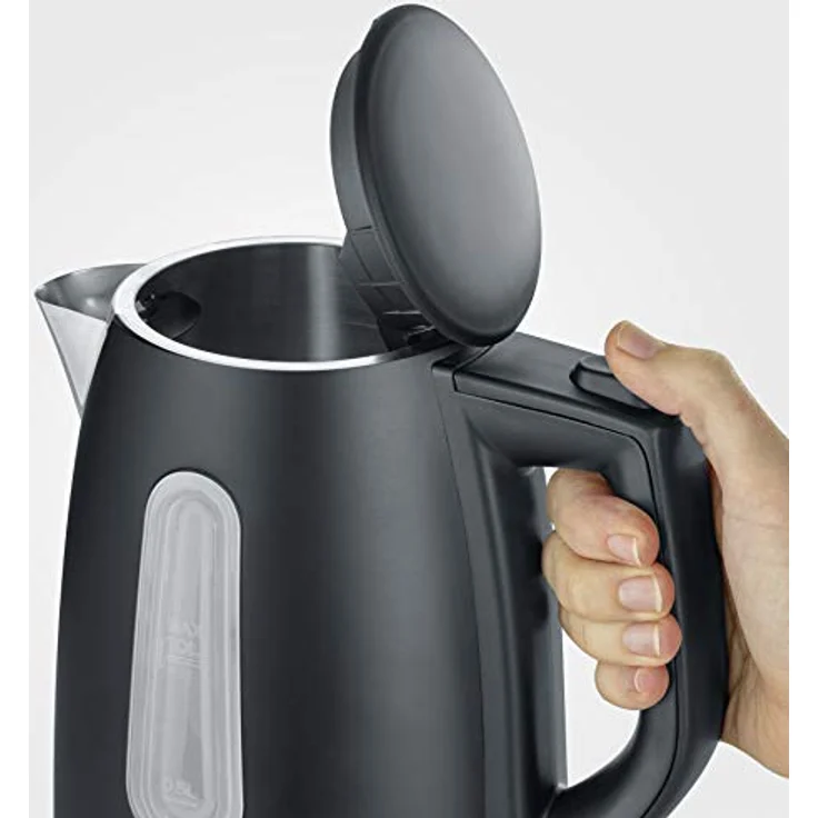 SEVERIN WK 9553 Wasserkocher, 2200, Edelstahl, 1 Liter, schwarz-matt – Bild 6