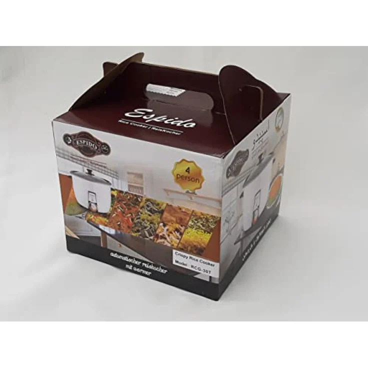 ESPIDO FOOD STUFF HAMBURG Persischer Reiskocher RCG30T, 1,2 L für 3-5 Personen, 500 Watt, weiß/grau, mit Tahdig-Reiskuchen-Funktion und automatischer Abschaltung – Bild 2
