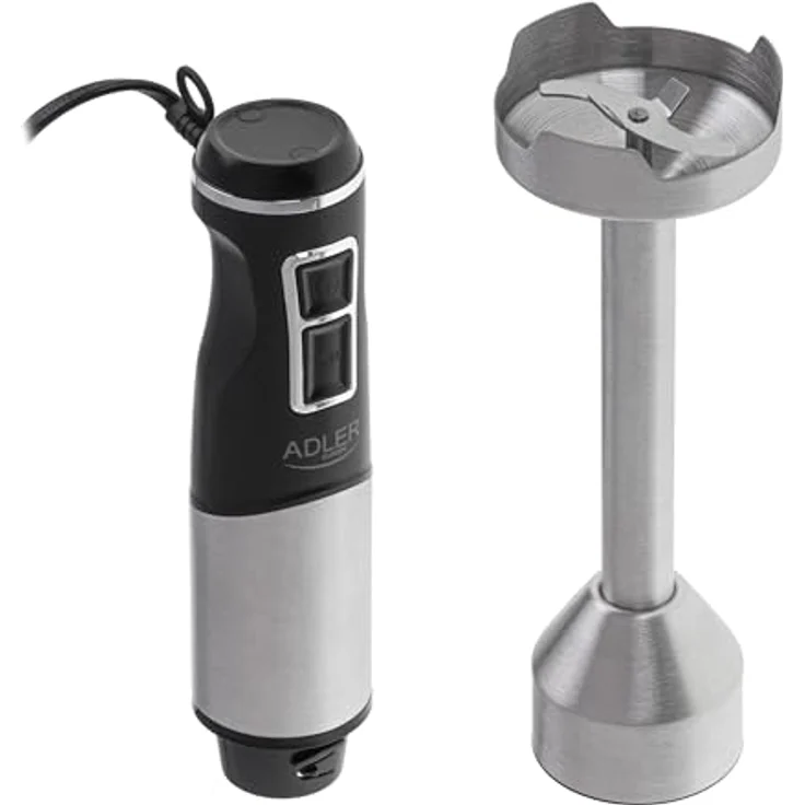 Adler Stabmixer AD 4628 Stabmixer mit Turbo- und Ice-Crushing-Funktion, schwarz und silber – Bild 5
