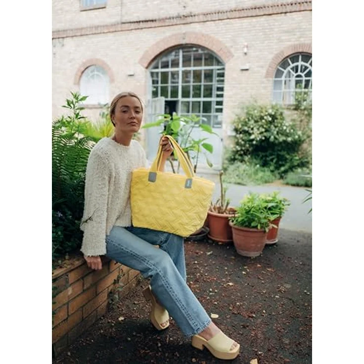 ZWEI Shopper Cleo CL200, Gelb, aus recyceltem Nylon mit robustem Design und großzügigem Stauraum – Bild 6