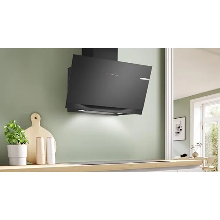 Bosch DWK91LT60, Serie 8, Smarte Dunstabzugshaube, 90 cm, Klarglas schwarz bedruckt, Extrem Leise Wandesse, Made in Germany, Steuerung über Kochfeld, Einstellbare Farbtemperatur, PerfectAir-Sensor – Bild 5
