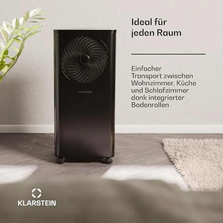 Klarstein Aero Smart Ring Mobile Klimaanlage 7000 BTU, 3-in-1 Klimagerät mit Abluftschlauch, luftentfeuchter & Ventilator für Räume bis 25 qm, inklusive Kit – Bild 4
