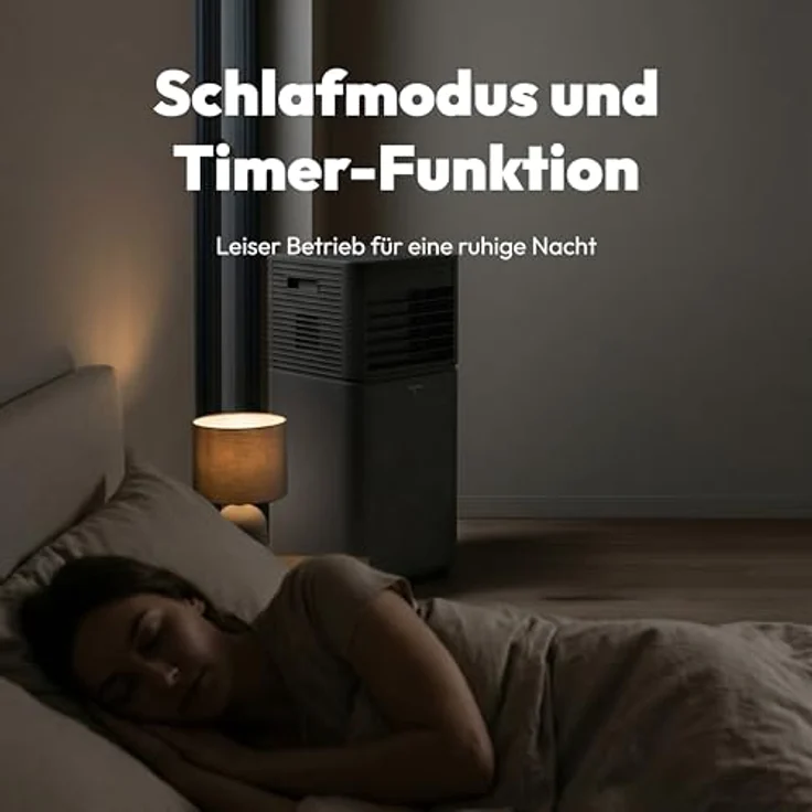 MEDION Smarte Mobile Klimaanlage P701, 7000 BTU, 3in1 Kühlen Entfeuchten Ventilieren, App- und Sprachsteuerung, bis 25m², dunkelgrau – Bild 6
