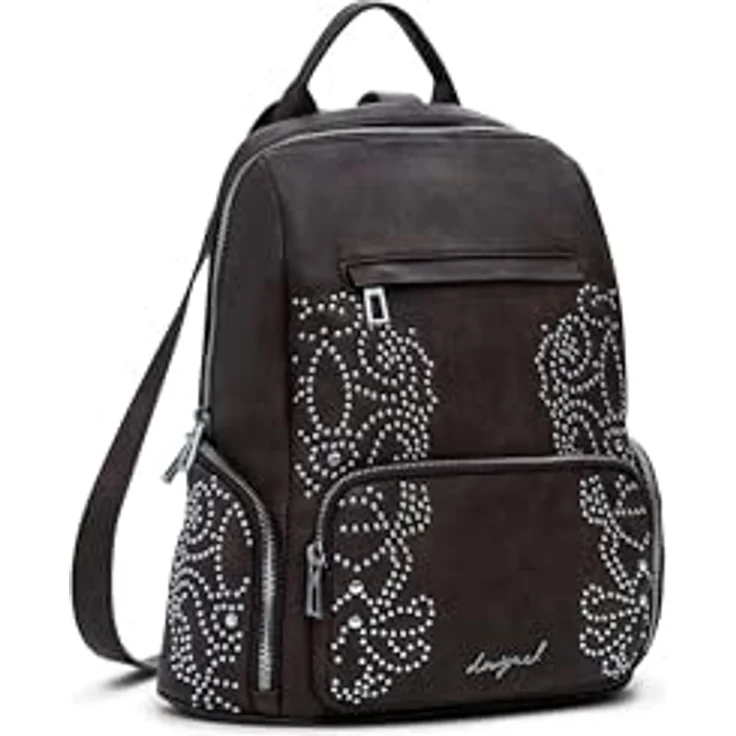 Desigual Poker Face Chester City Rucksack, 32 cm, braun, 100% Polyurethan, kompakt 22 x 13 cm – Bild 1