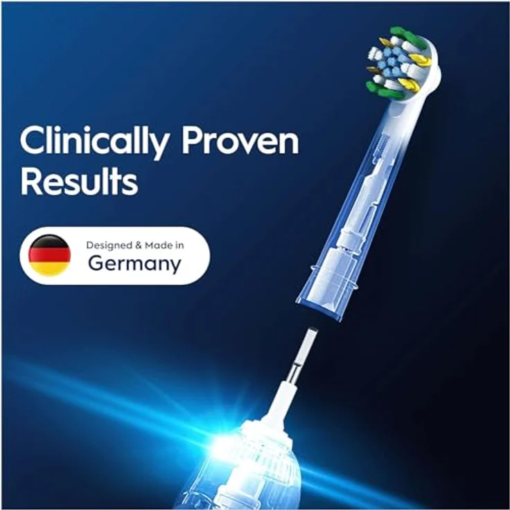 Oral-B Pro Floss Action Aufsteckbürste, 4 Stück Bürstenköpfe mit X-Form und Interdentalborsten für tiefere Plaque-Entfernung, Weiß – Bild 5