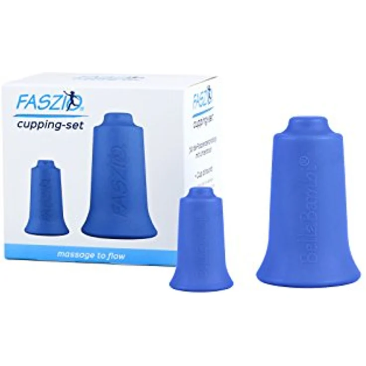 BellaBambi® FASZIO Cupping-Set ACTIVE, Faszien-Therapie mit 2 Silikon-Cups in Blau, für effektives Schröpfen und verbesserte Durchblutung – Bild 2