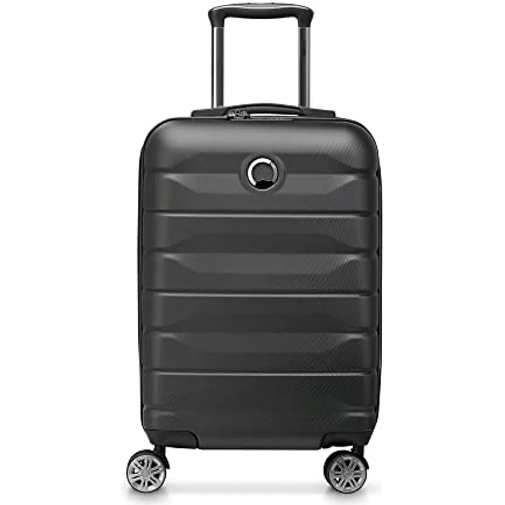 Delsey Koffer Air Armour 4-Rollen Kabinentrolley 55 cm Schwarz, erweiterbares Hauptfach