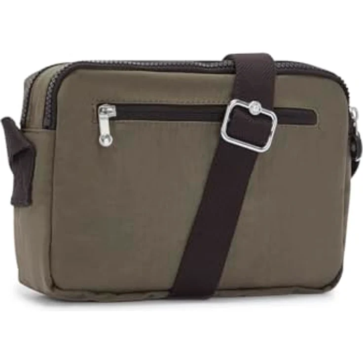 Kipling Basic Abanu M Umhängetasche, 24 cm, grüne Schultertasche aus robustem Material mit verstellbarem Schultergurt und mehreren Seitenfächern – Bild 4