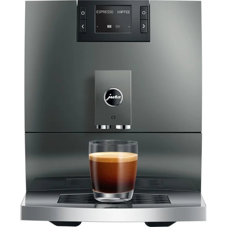 JURA C3 Piano Inox Kaffeevollautomat 15856, Full-Size-Brüheinheit, Puls-Extraktionsprozess, Wi-Fi Connect