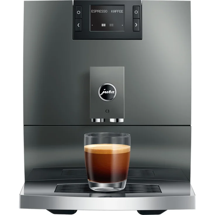 JURA C3 Piano Inox Kaffeevollautomat 15856, Full-Size-Brüheinheit, Puls-Extraktionsprozess, Wi-Fi Connect
