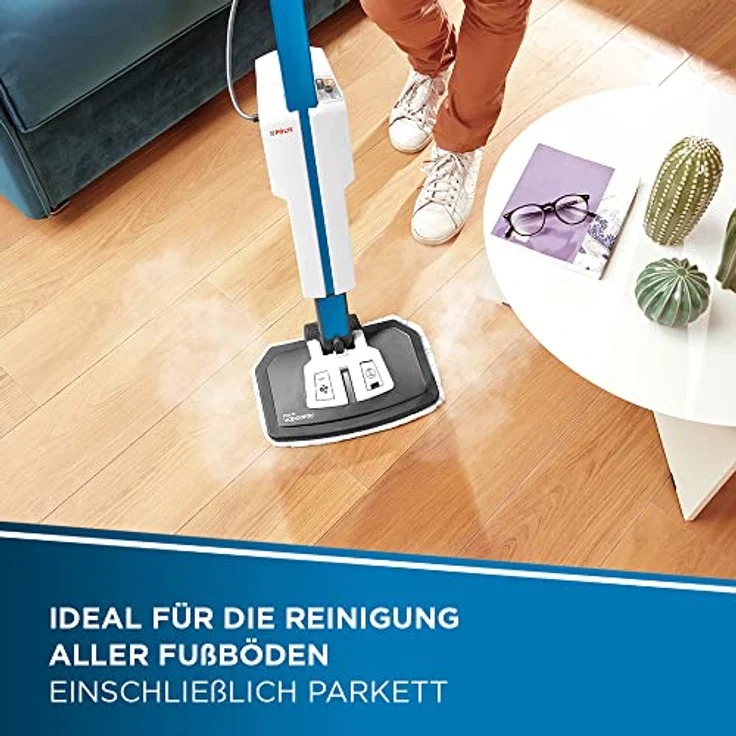 Polti PTEU0305 Vaporetto SV620 Style Dampfreiniger 1500 Watt, 20 sek Aufheizzeit, blau-weiß – Bild 6