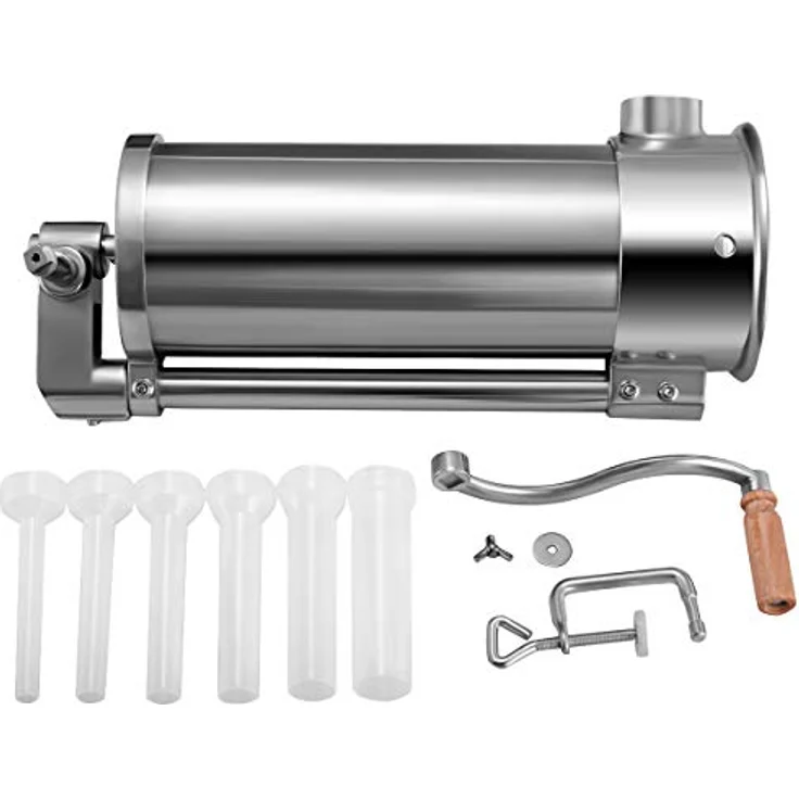 DREAMADE Wurstfüller, Manuell (5 KG) mit 4 Füllrohren aus hochwertigem Edelstahl – Bild 3