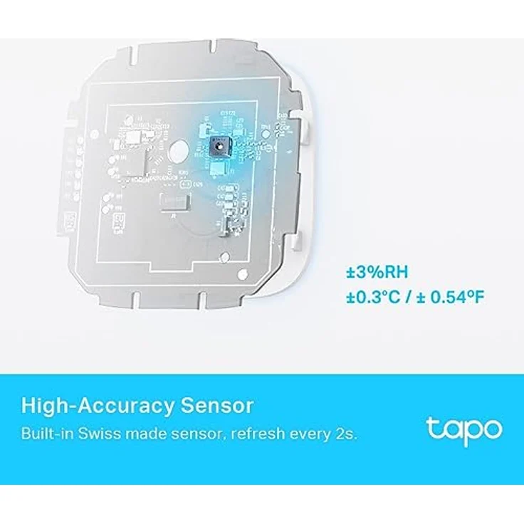 TP-Link Tapo T315 Smart Home Temperatur und Luftfeuchtigkeitsmesser,digitales Thermo-Hygrometer Innen, Raumthermometer mit 2.7'' E-Ink Display, Hochpräzisionssensor, Hub erforderlich – Bild 5